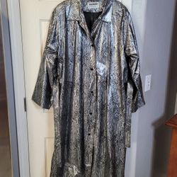 Snakeskin Design Vinyl Raincoat Costume