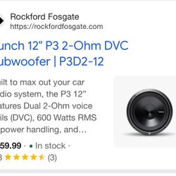 Rockford Fosgate P3d4 12”
