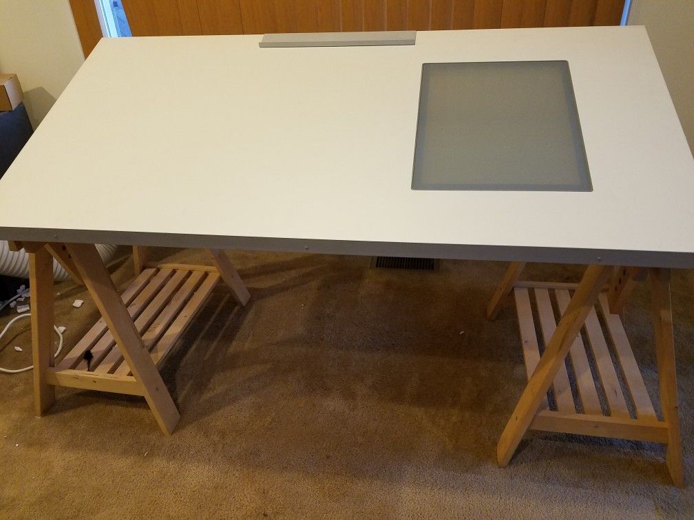 IKEA Drafting Table and Lamp for Sale in Groesbeck OH OfferUp