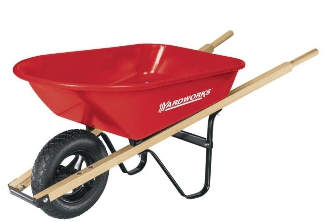 Yard works Steel Wood Wheelbarrow TODAY ONLY