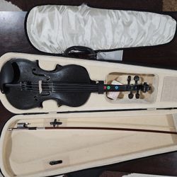 Mendini Cecilio Violin size 4/4 & Case & Replacement Strings & Peg-Soap & Rosin