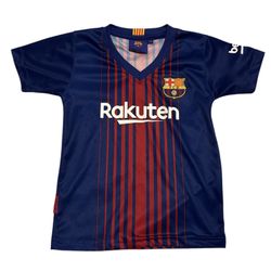 Toddler  "Rakuten" FCB Soccer Messi Jersey. Size 4t Barcelona - Messi