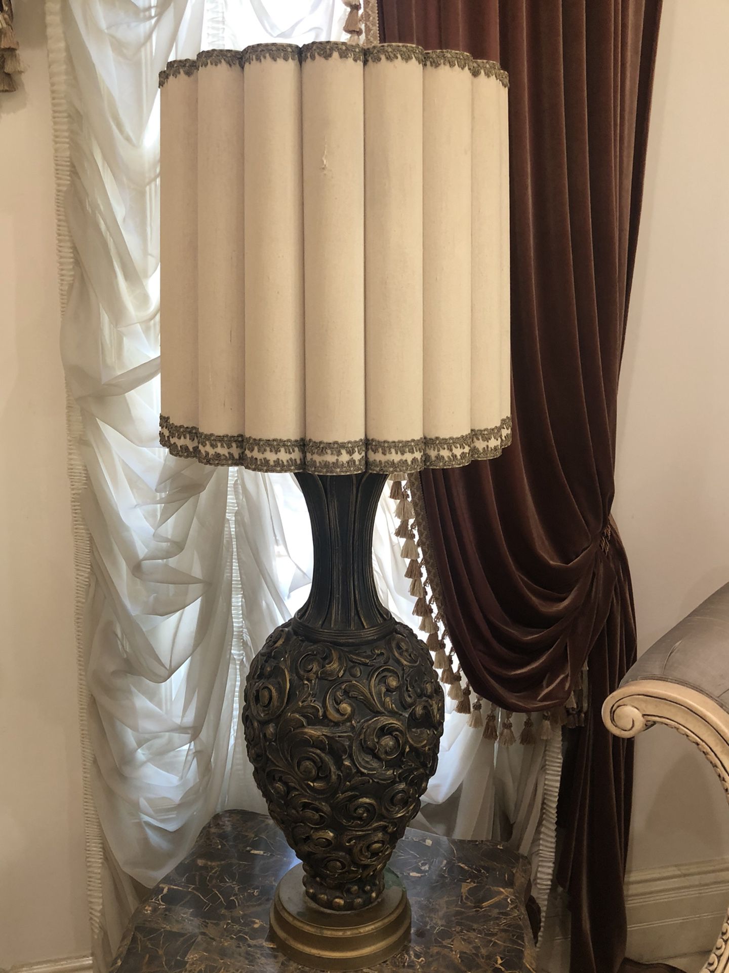 Finely detailed antique Lamp stand