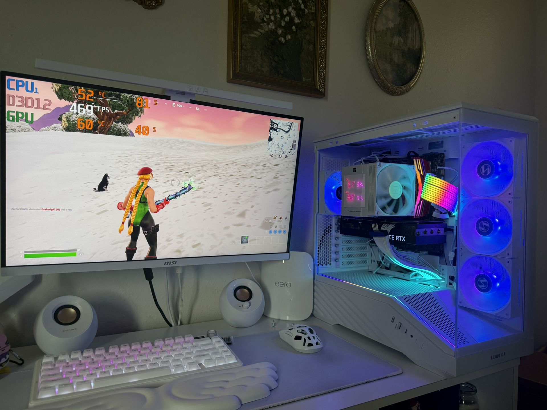 White Gaming Pc Computer Desktop RTX 3080 / i7-12700K