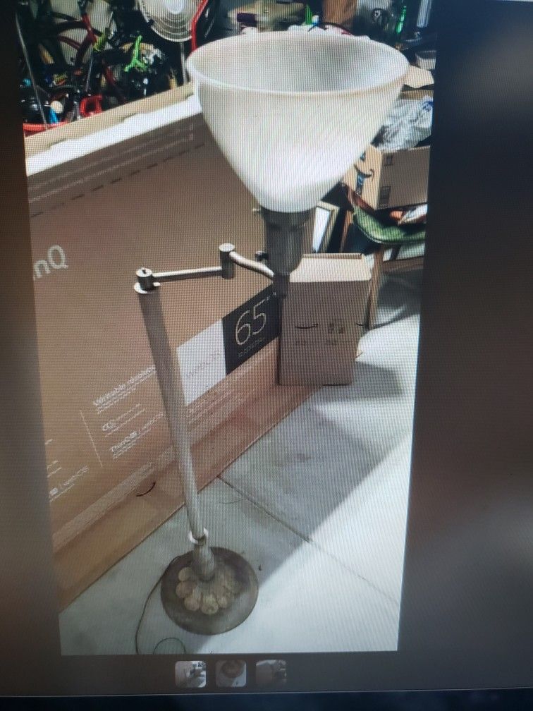 Vintage Swing Arm Lamp, Needs Brass Cleaned