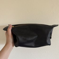 Black Genuine Leather Pouch