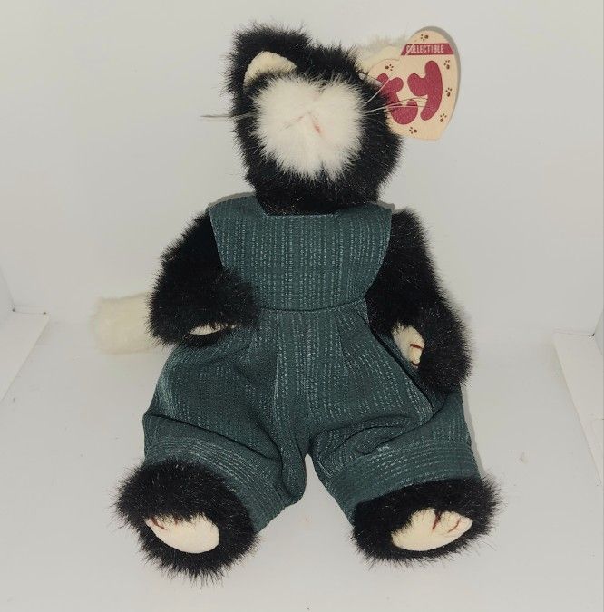 Vintage 90s TY plush Attic Treasures Purrcy the cat with tag