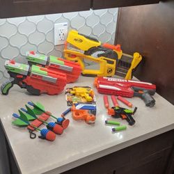 Vintage Nurf Guns, Nerf And Strike, Mega Magnus Blaster,