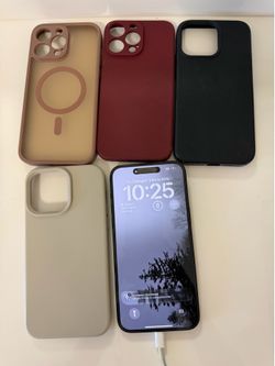 iPhone Pro Max + 4 Cases + Privacy Screen Protectors