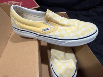 Yellow checkered vans