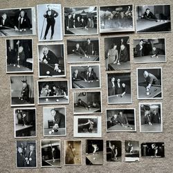 Pool/Billiards Memorabilia!,  WILLIE HOPPE, (Lot of 28 ORIGINAL Official Photographs!!!)