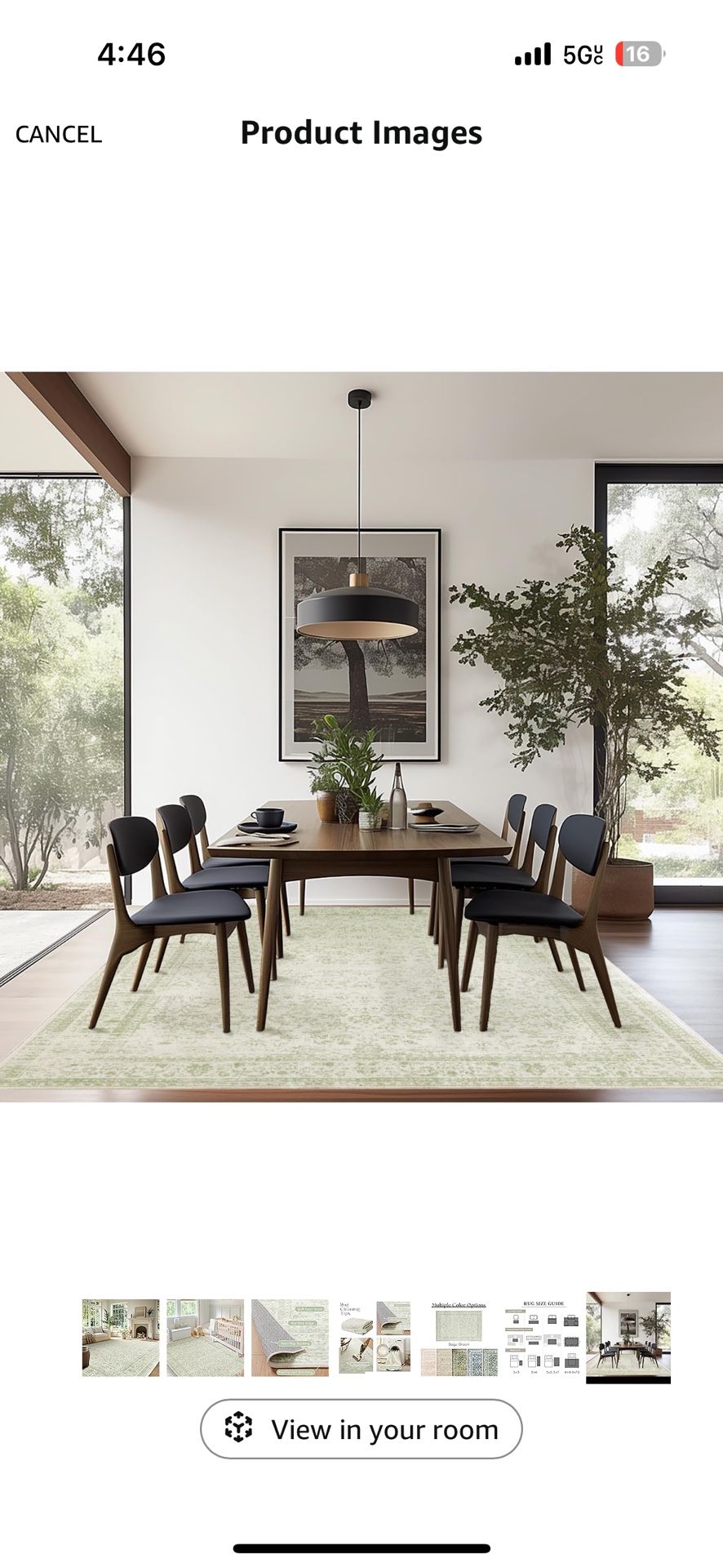 Washable Floral Print Sage Green Area Rugs 8*10 feetLight Green