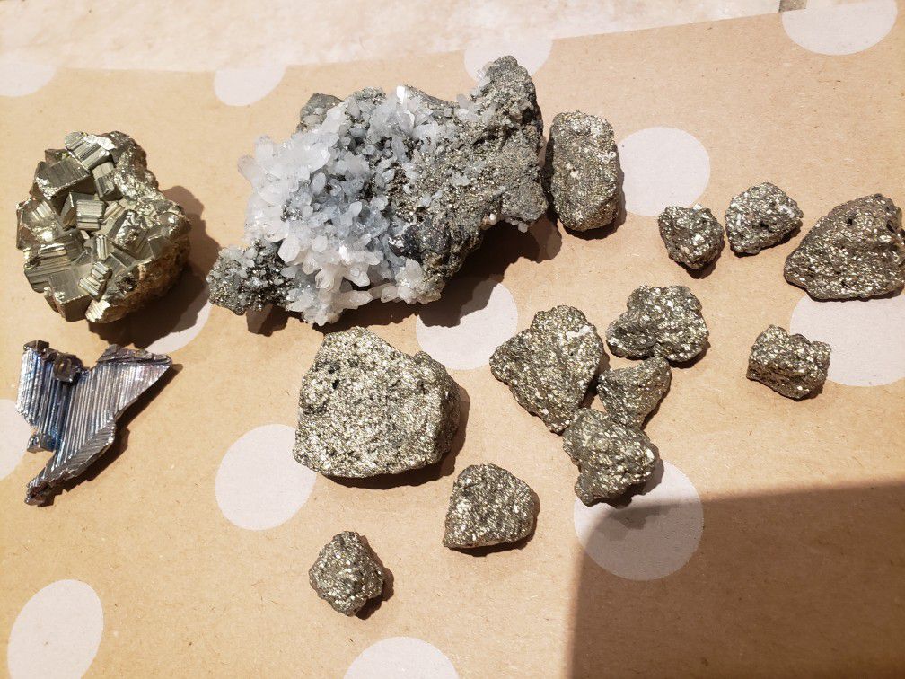 Pyrite and titanium chunks
