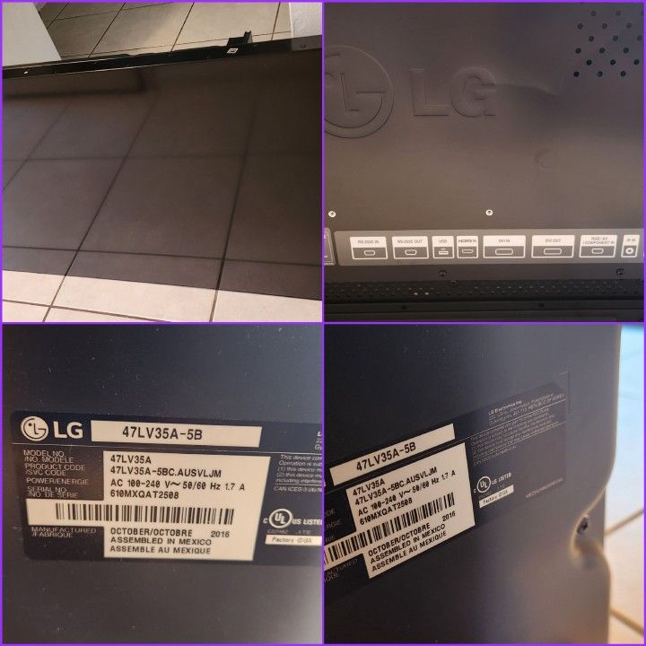 LG 47LV35A-5B TV
. 6 TV's Are Avaible. Make Me An Offer For All!