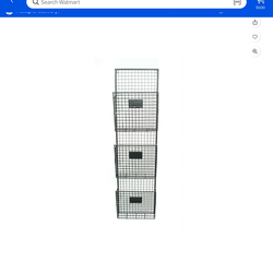 Black & Gray wired 3 tier wall mounted file folder