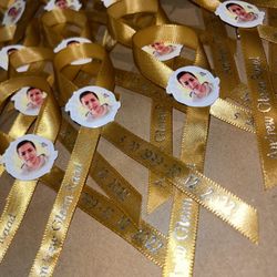 Custom Pin Ribbons & Pin Back Buttons