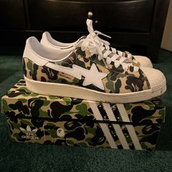 Bape X Adidas Superstar 80s Size 10