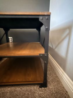Industrial style end table