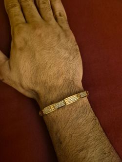 Love Bracelet Rose Gold Pave 19cm