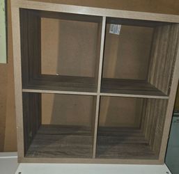 4-Cube Storage Organizer / Bookshelf – Weathered Gray Woodgrain Finish