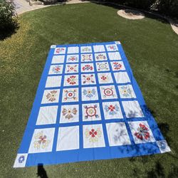 Beautiful Unfinished Quilt Top Handmade 80x109.  Cotton