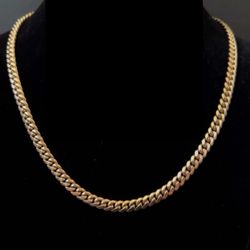 14K Solid Cuban Necklace 
