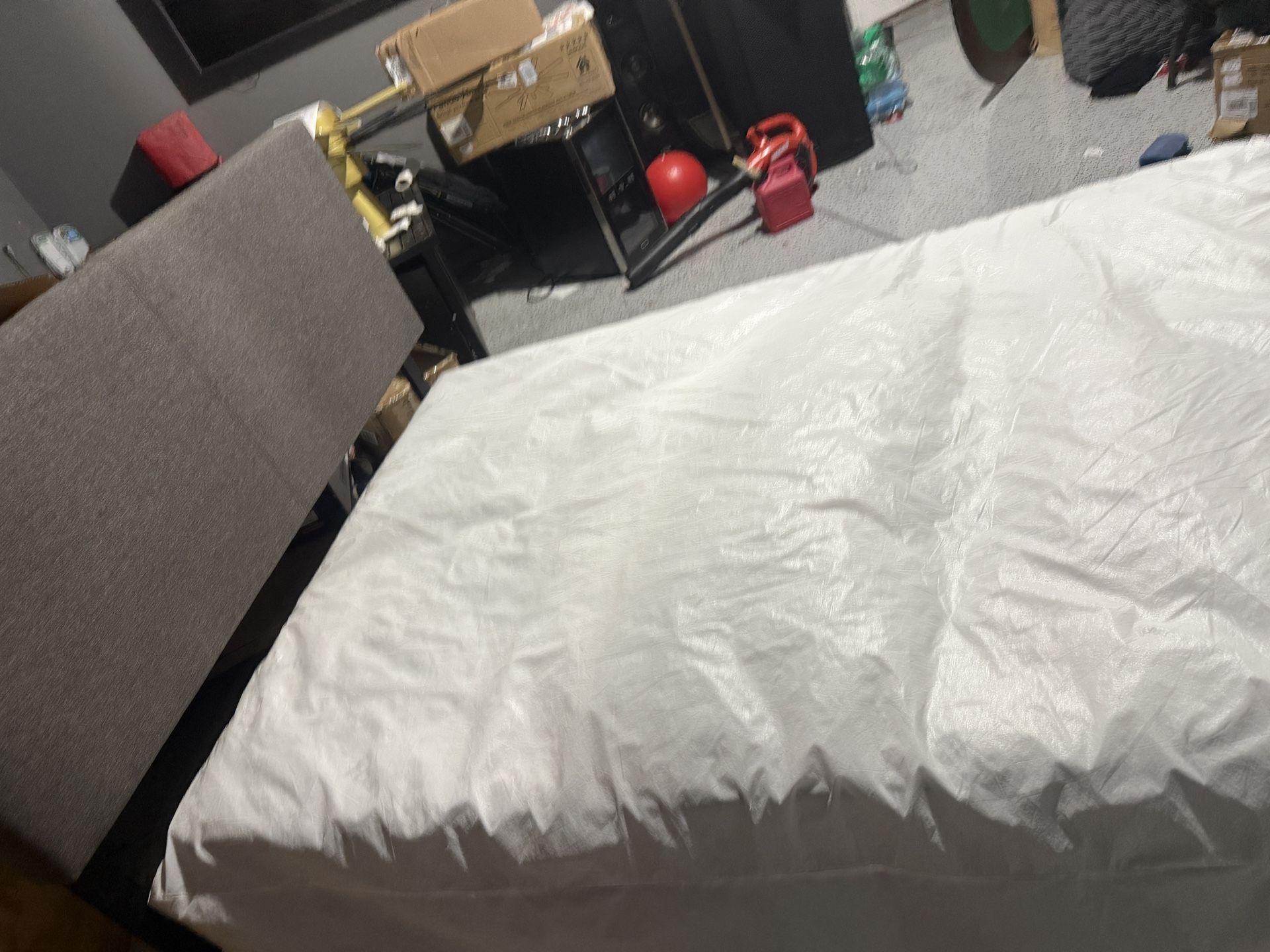 Queen Size Frame And Mattress