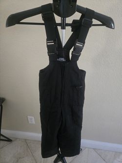 Sport Essentials Black Kids Snow Bib Pants. Size 6