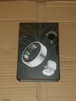 Livup smart ring health tracker silver size 8