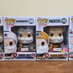 Funko Pop NFL Santa 49ers Cowboys Packers Chiefs