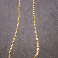 Heavy 14K GP Rope Chain – 37.5g – Vintage Korea – 23.5"