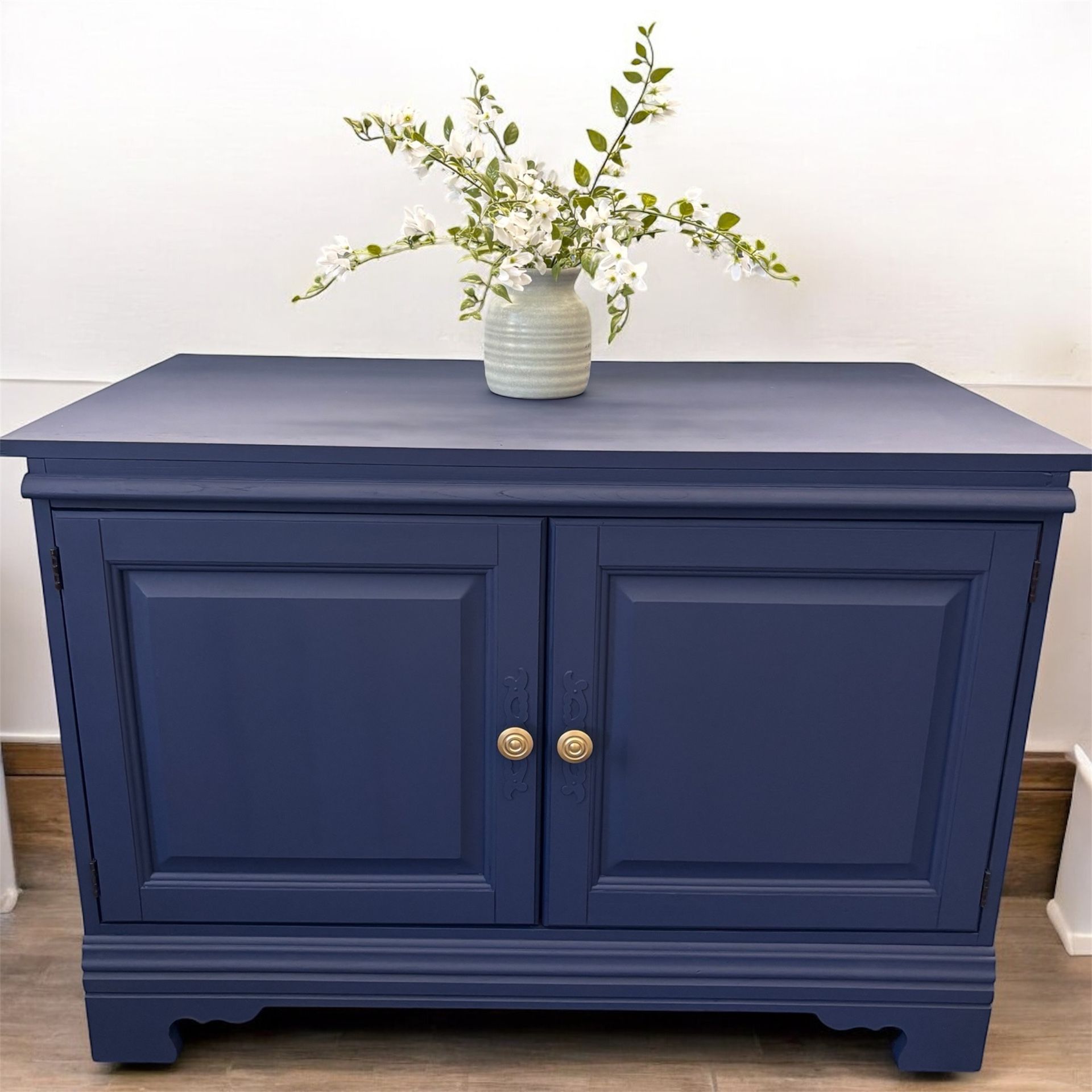 TV Console Sideboard Buffet Nautical Blue