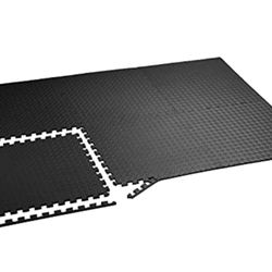 Interlocking exercise mat black,6 pcs 2'x2' Ft set.(24 square feet)