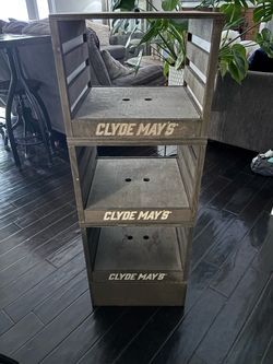 Clyde May’s Whiskey Wood Display Shelf