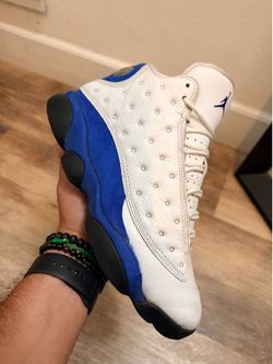 Nike Air Jordan 13 Retro White Hyper Royal size 8 414571–117 OG XIII Blue