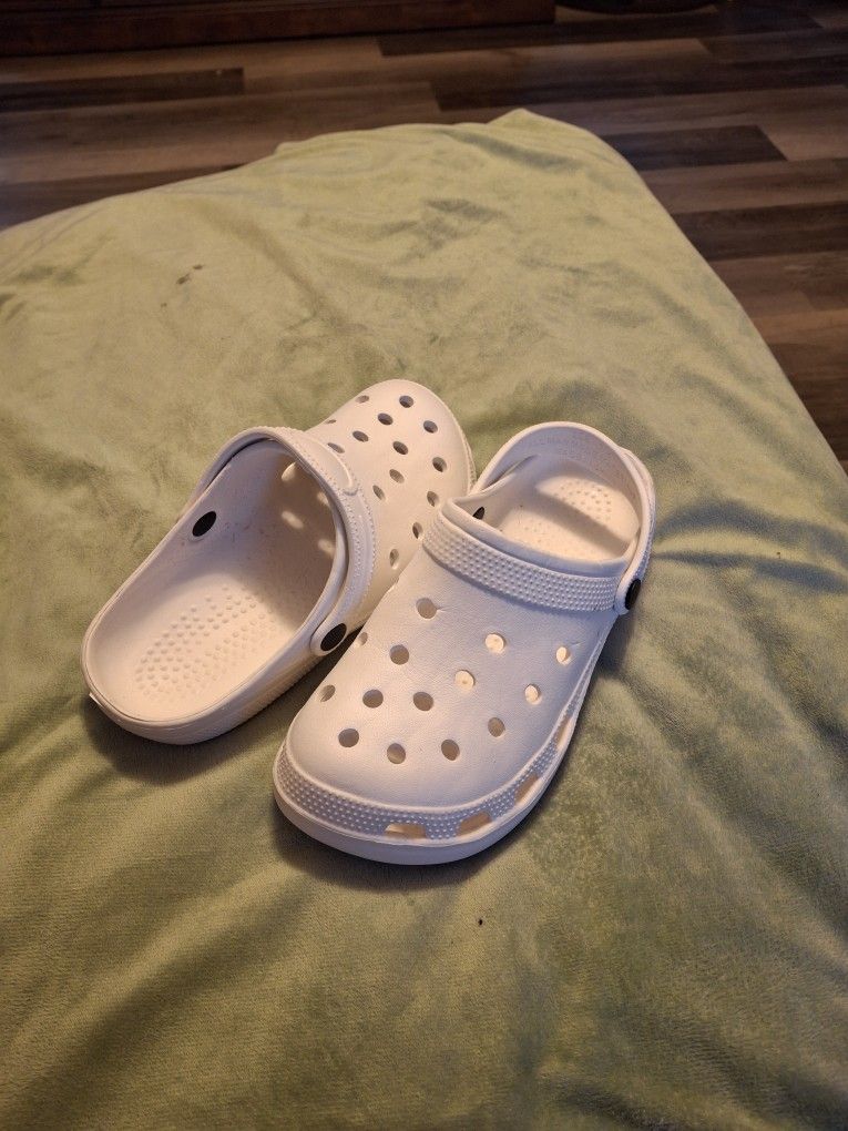 White Womens Crocs Size 7-8