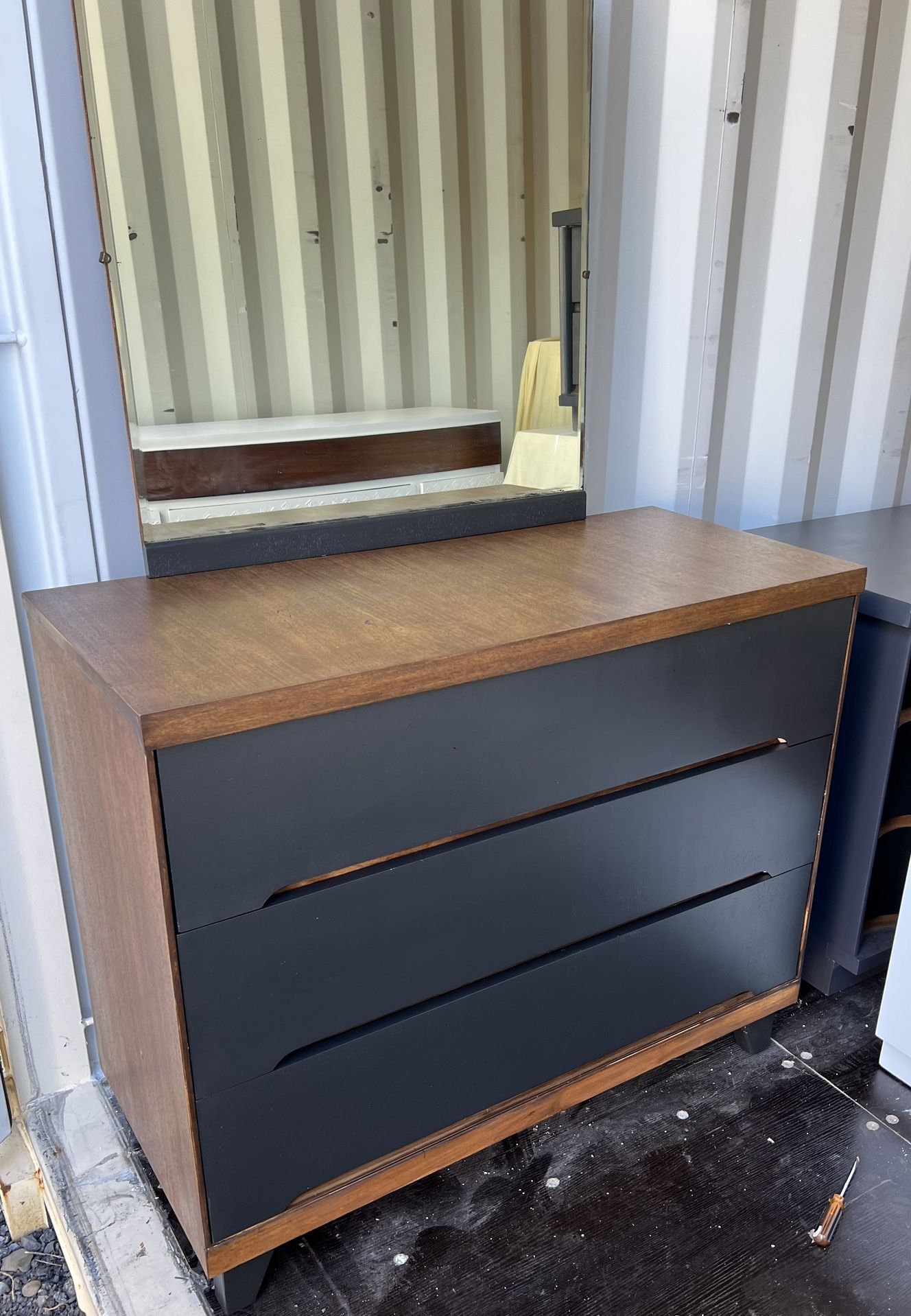Vintage MCM Dresser with Mirror