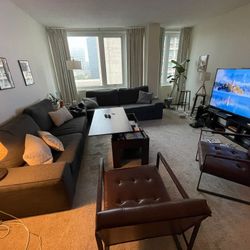 Living Room Set – 2 Sofas + 2 Armchairs – $425 OBO