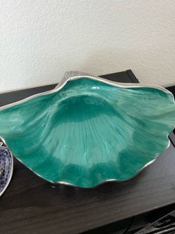 Silver plated seashell decoration