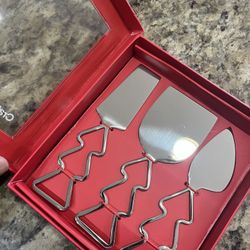 Stainless Steel Holiday Cheese Knife Set of 3