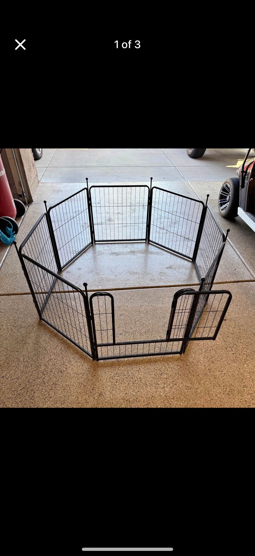 24 inch eight panel playpen (black)