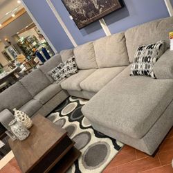 Ballinasloe Platinum Sectional Oversized Ashley Couch 