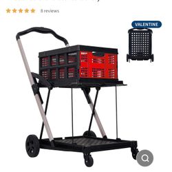 Garvee 2-Tier Portable Utility Shopping Cart 