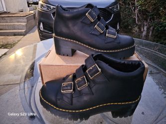 DR. MARTEN'S COPPOLA LEATHER HEELED ANKLE BOOTS