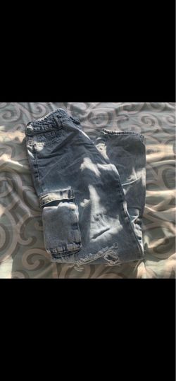 New Temu Cargo Jeans light blue