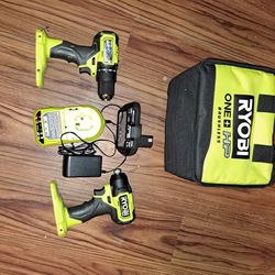 RYOBI COMBO WITH 1 BATTERY AND CHARGER