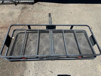 Heavy duty hitch rack foldable