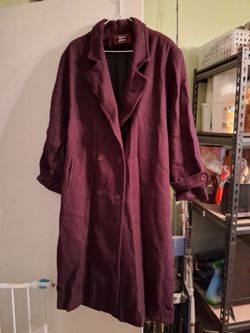 stephanie mathews womens wool trench coat