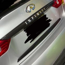 Q50 Carbon Trunk Trim Overlays