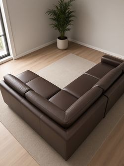 Sofá de cuero italiano Roche Bobois